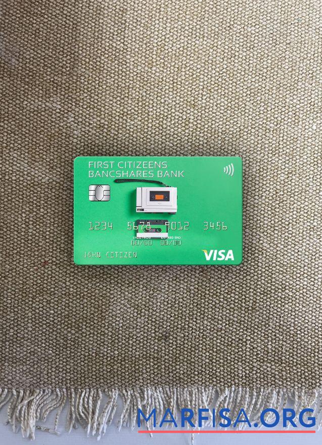 Realistic USA First Citizens BancShares Bank visa card photolook front template